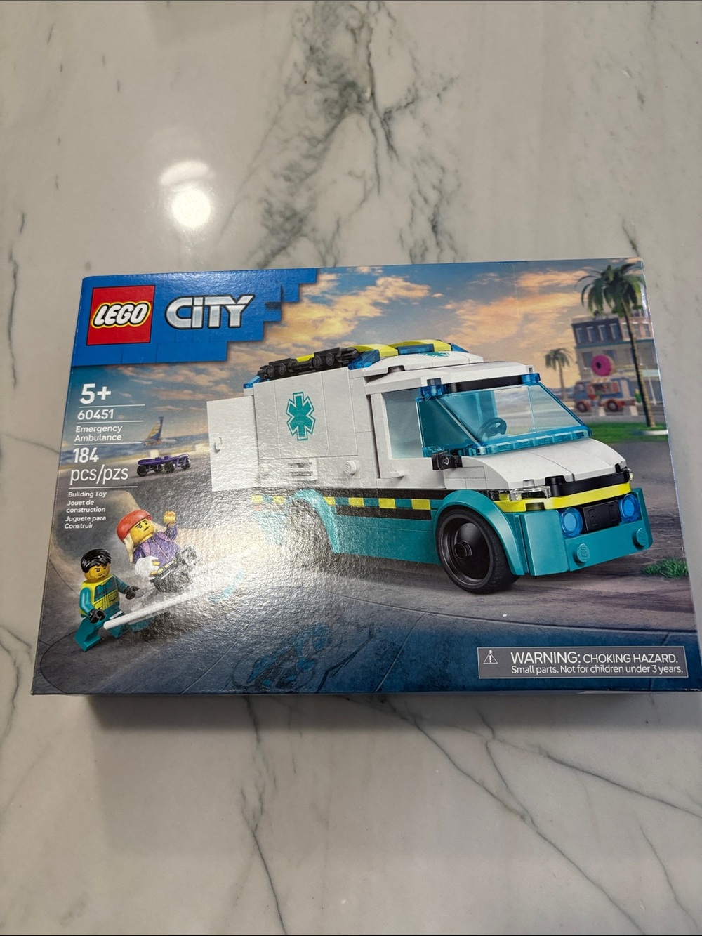 Emergency Ambulance Toy Set - White and Teal 60451